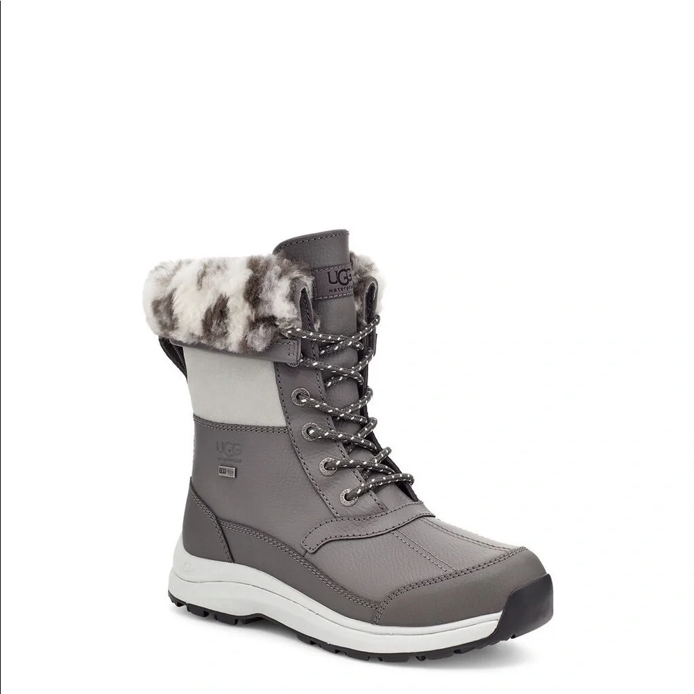 UGG | Zaylee Leopard Snow Boots In Charcoal Grey Size 6 NEW In Box